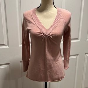 Juniors Pink V Neck sweater